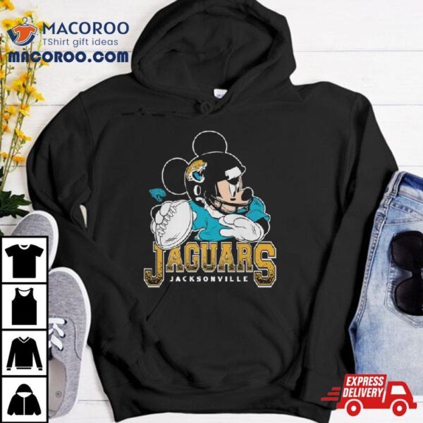 Jacksonville Jaguars Junk Food Scarlet Disney Mickey Qb T Shirt