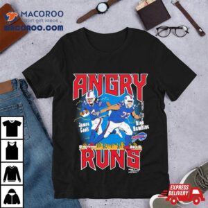 James Cook Amp Dion Dawkins Buffalo Bills Homage Unisex Angry Runs Player Graphic Tshirt