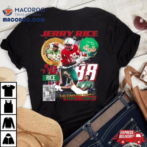 Jerry Rice The College Years Homage Mississippi Valley State T Shirt