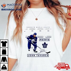 John Tavares Toronto Maple Leafs 1,000 Career Points Signature Shirt