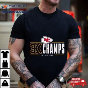 Kansas City Chiefs 3x Champions Iv Liv Lvii T Shirt