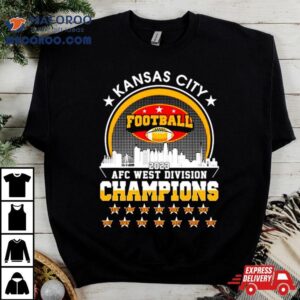 Kansas City Chiefs Football 2023 Afc West Division Champions Skyline Shirt