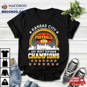 Kansas City Chiefs Football Afc West Division Champions Skyline Tshirt