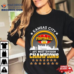 Kansas City Chiefs Football Afc West Division Champions Skyline Tshirt