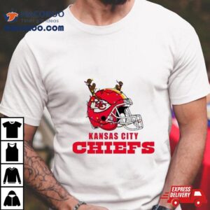 Kansas City Chiefs Helmet Deer Antlers Christmas Tshirt