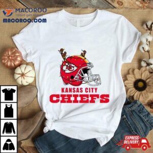 Kansas City Chiefs Helmet Deer Antlers Christmas Tshirt