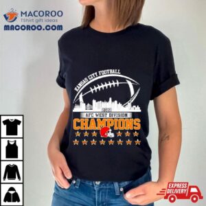 Kansas City Football Skyline Afc West Division Champions Tshirt