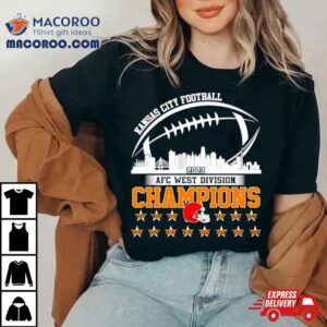 Kansas City Football Skyline Afc West Division Champions Tshirt