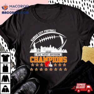 Kansas City Football Skyline Afc West Division Champions Tshirt