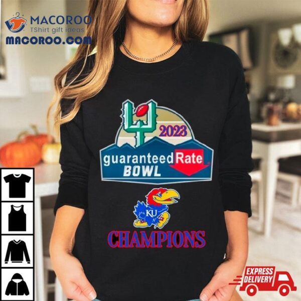 Kansas Jayhawks 2023 Guaranteed Rate Bowl Champions Football Shirt