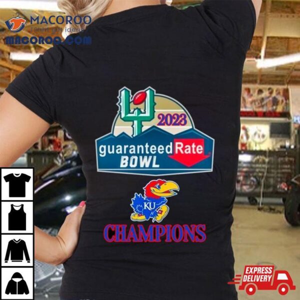 Kansas Jayhawks 2023 Guaranteed Rate Bowl Champions Football Shirt