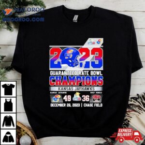 Kansas Jayhawks 2023 Guaranteed Rate Bowl Champions Victory Unlv Rebels 49 36 Shirt