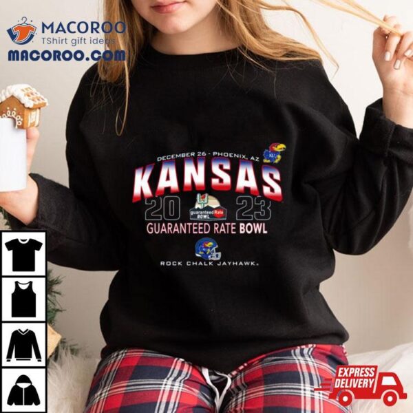 Kansas Jayhawks 2023 Guaranteed Rate Bowl Rock Chalk Jayhawk T Shirt