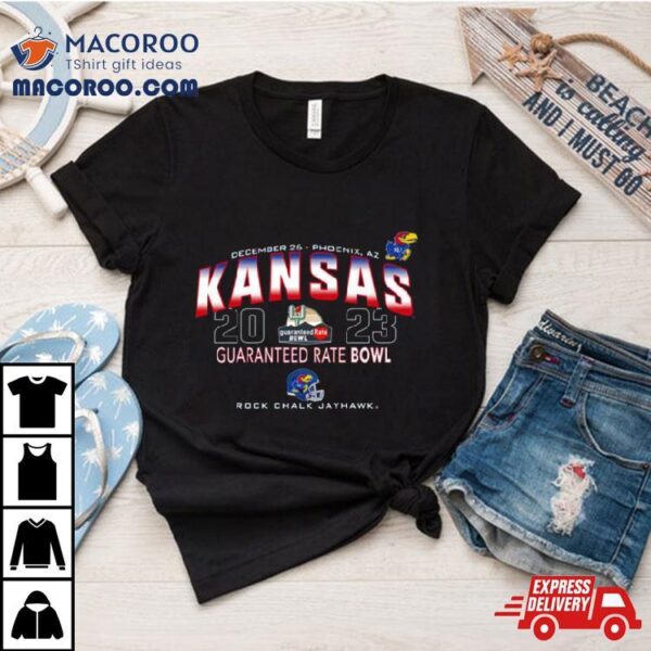 Kansas Jayhawks 2023 Guaranteed Rate Bowl Rock Chalk Jayhawk T Shirt