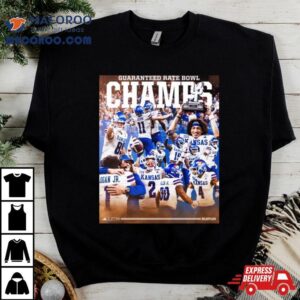 Kansas Jayhawks And Rock Chalk Guaranteed Rate Bowl Champions Tshirt