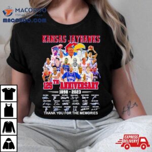 Kansas Jayhawks Basketball Years Anniversary Thank You For The Memories Tshirt