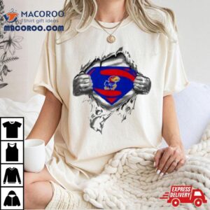 Kansas Jayhawks Blood Inside Superman Shirt