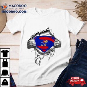 Kansas Jayhawks Blood Inside Superman Tshirt