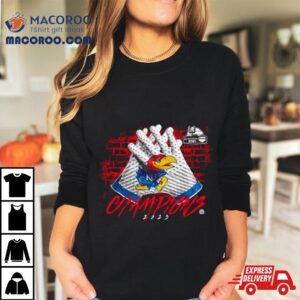 Kansas Jayhawks Football Guaranteed Rate Bowl Champions Gloves Tshirt