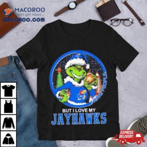 Kansas Jayhawks Grinch I Hate People But I Love My Christmas Tshirt