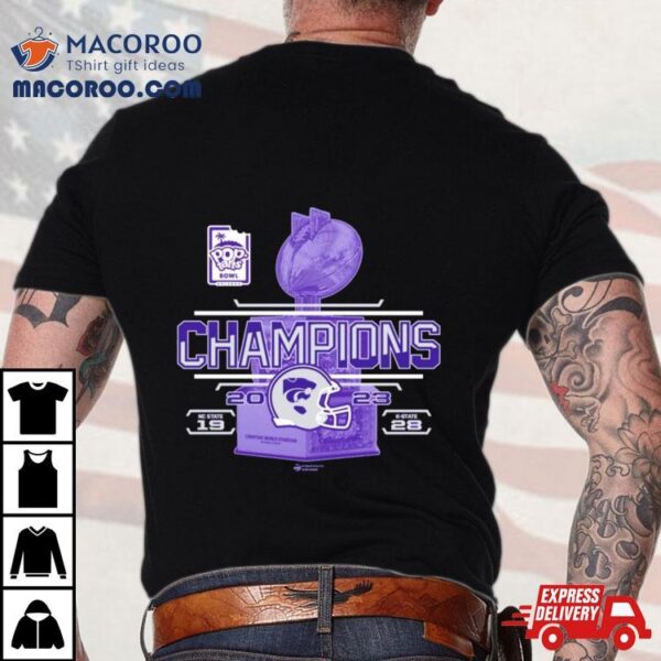 Kansas State Wildcats 2023 Pop Tarts Bowl Champions 28 19 Nc State Score Purple Shirt