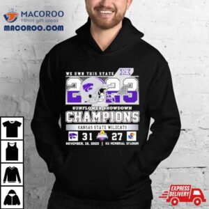 Kansas State Wildcats 31 27 Kansas Jayhawks 2023 Sunflower Showdown Champions Final Score Shirt 3 Kansas State Wildcats Kansas Jayhawks Sunflower Showdown Champions Final Score Tshirt