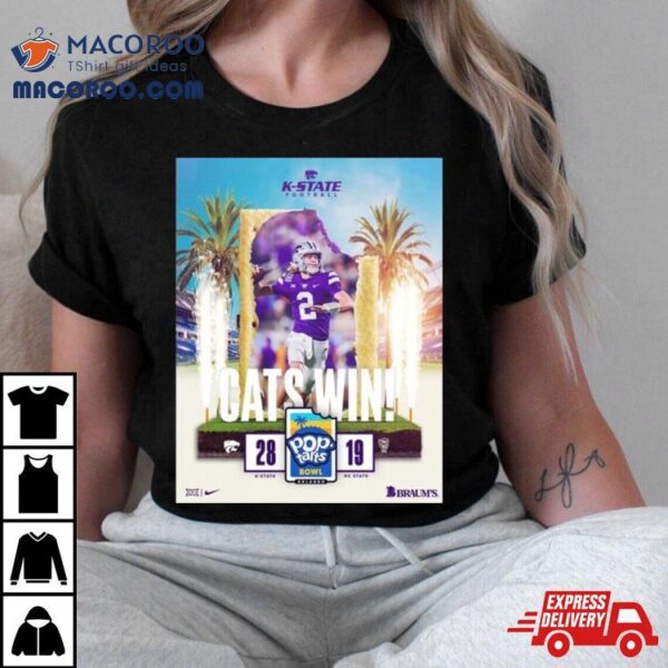 Kansas State Wildcats Defeated Nc State Wolfpacks To Get The 2023 Pop Tarts Bowl Champions Ncaa College Football T Shirt