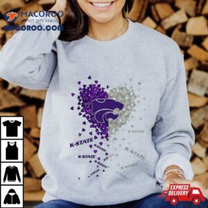 Kansas State Wildcats Tiny Heart Shape Tshirt