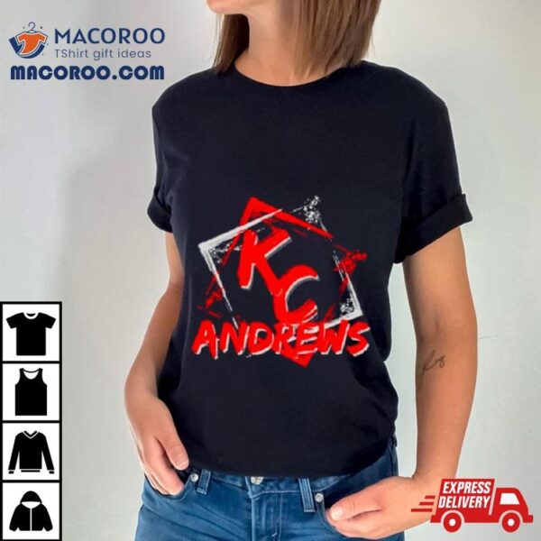 Kc Andrews Red White Graffiti Shirt