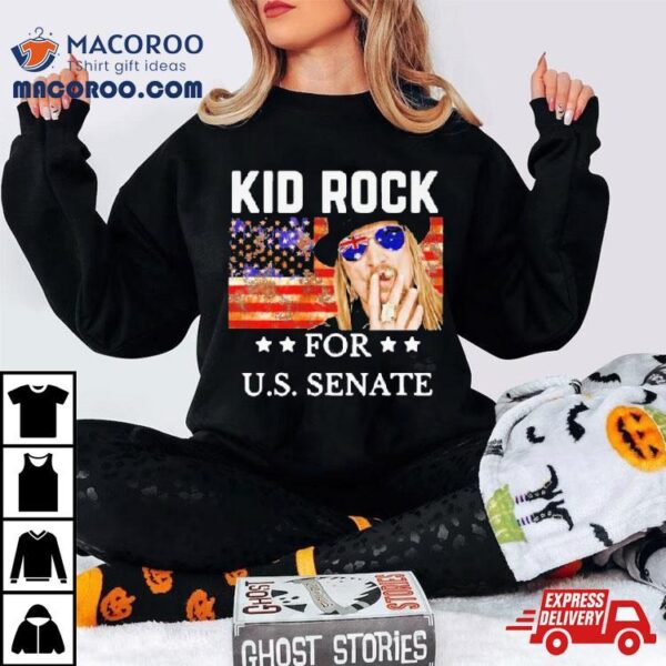 Kid Rock For U.s. Senate Us Flag T Shirt