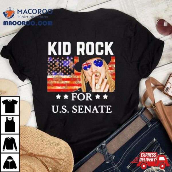 Kid Rock For U.s. Senate Us Flag T Shirt