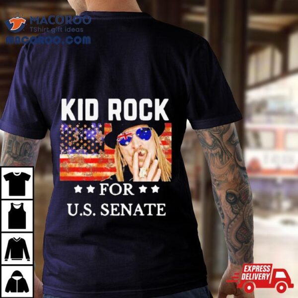 Kid Rock For U.s. Senate Us Flag T Shirt