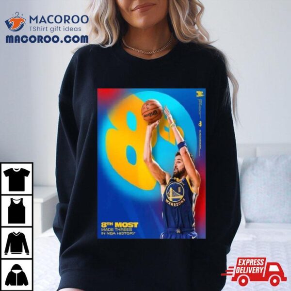 Klay Thompson Has Passed Vince Carter For 8th Most Made Threes In Nba History T Shirt