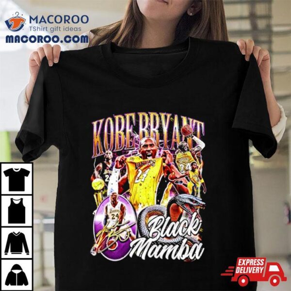 Kobe Bryant Black Mamba La Lakers Signature Shirt