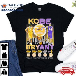 Kobe Bryant Los Angeles Lakers Thank You For The Memories Tshirt