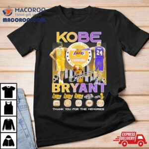 Kobe Bryant Los Angeles Lakers Thank You For The Memories Tshirt