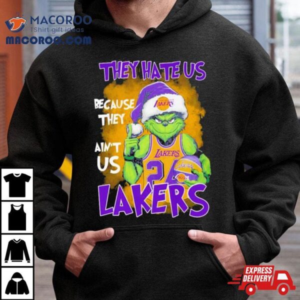 Kobe Bryant Santa Grinch They Hate Us Because They Ain’t Us Los Angeles Laker Christmas Shirt