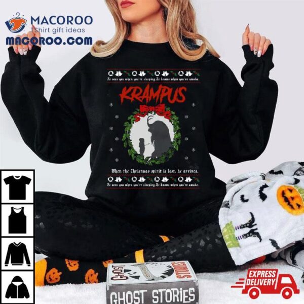 Krampus Ugly Christmas Pattern Shirt