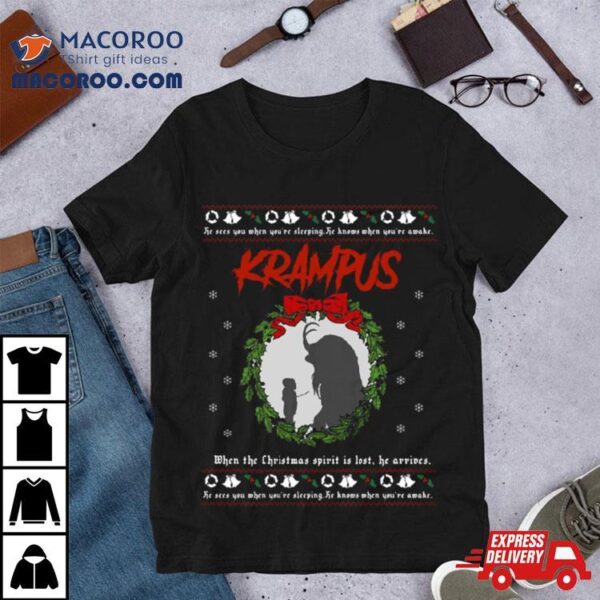 Krampus Ugly Christmas Pattern Shirt