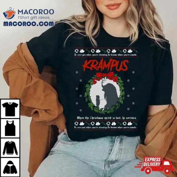 Krampus Ugly Christmas Pattern Shirt