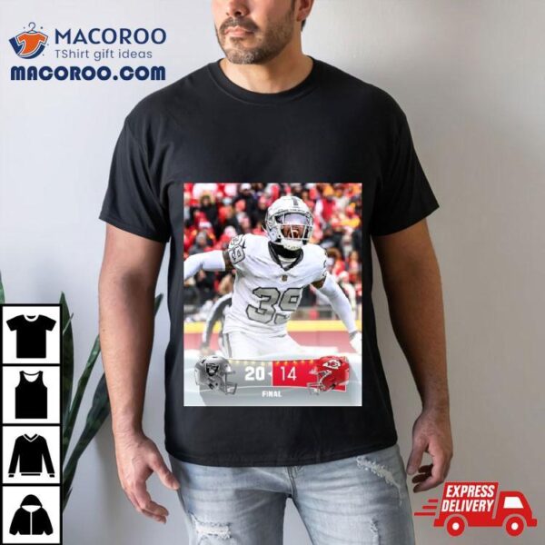 Las Vegas Raider Win 20 14 Kansas City Chiefs 2023 Christmas Game Final Score Shirt