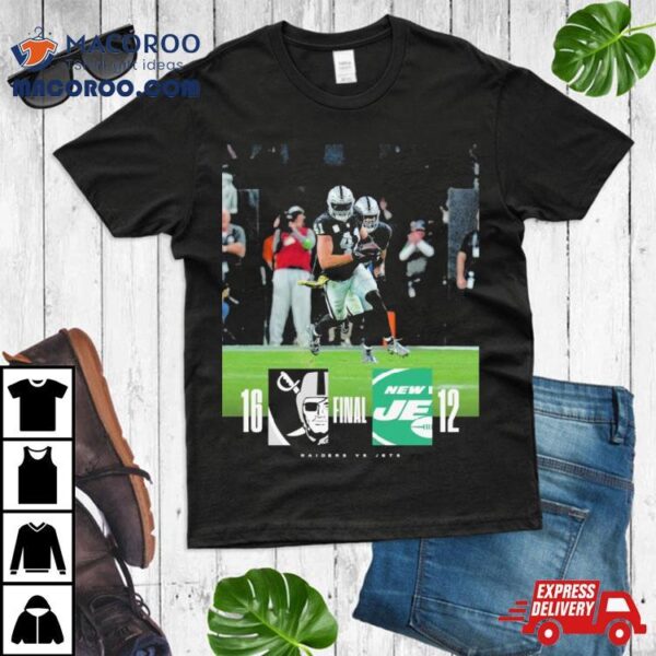 Las Vegas Raiders Wins 16 12 New York Jets Nfl 2023 Game Final Score Shirt