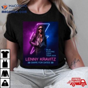 Lenny Kravitz Blue Electric Light Tour Signature Tshirt