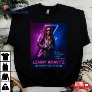 Lenny Kravitz Blue Electric Light Tour Signature Tshirt