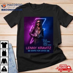 Lenny Kravitz Blue Electric Light Tour Signature Tshirt