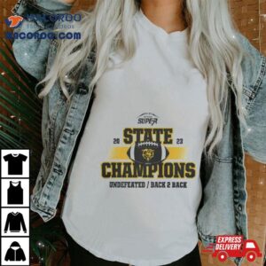 Leroy Bears Ahsaa Football A State Champions Undefeated Back Back Tshirt