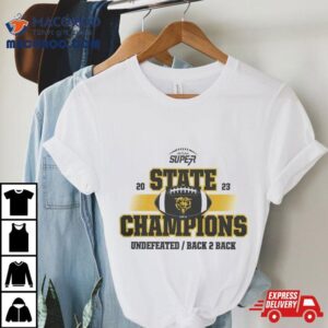 Leroy Bears Ahsaa Football A State Champions Undefeated Back Back Tshirt