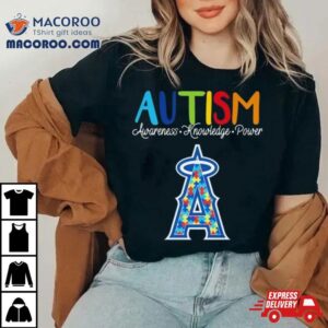 Los Angeles Angels Autism Awareness Knowledge Power Tshirt