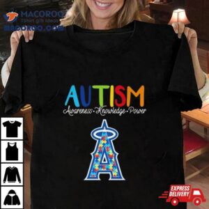 Los Angeles Angels Autism Awareness Knowledge Power Tshirt