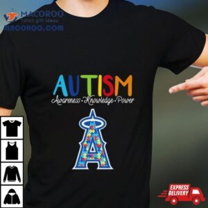 Los Angeles Angels Autism Awareness Knowledge Power Tshirt